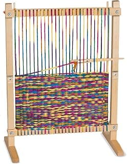 Melissa & Doug Wooden Multi-Craft Weaving Loom, Arts & Crafts, Extra-Large Frame, Develops Creativity and Motor Skills (41.91 cm H x 57.785 cm W x 24.13 cm L)