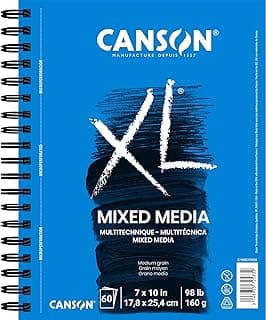 Canson XL Mix Media Pad, 7"X10" Side Wire - 702-2419