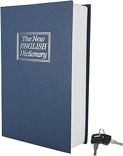 Trademark Home 82-14762 Dictionary Diversion Book Safe with Key Lock, Metal