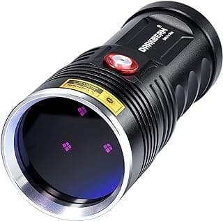 DARKBEAM UV Flashlight 365nm Woods lamp, USB Rechargeable Blacklight 36W Powerful, LED Ultraviolet Black Light pet Urine Detector, for Resin Curing, Ore, Scorpions, Uranium Glass, Leak Detection 370nm
