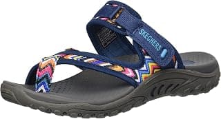 Women's Reggae Zig Swag Flip Flop, Navy/Multi, 10 M US
