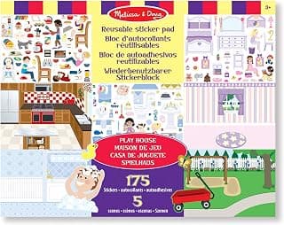 Melissa & Doug Reusable Sticker Pad Set: Play House (175+ Reusable Stickers)