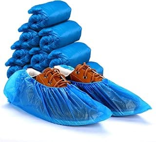 Delxo 200pack(100pairs) Shoe Covers Disposable-Disposable Booties Shoe Covers for Indoors Non-Slip Waterproof Shoe Covers One Size Fits All Protectors Disposable Shoe Covers
