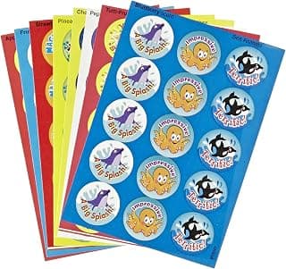 Trend Enterprises TEPT6480 Praise Word Stinky Stickers- Round- Scratch-Sniff- 288-PK