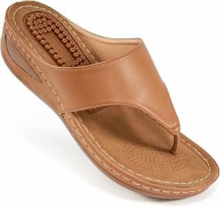 Womens Sandals Flip Flops for Women with Arch Support Cushion Summer Casual Rhinestone Wedge sandal Shoes