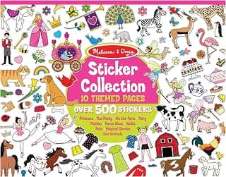 Melissa & Doug Sticker Collection Book: Princesses, Tea Party, Animals, and More - 500+ Stickers
