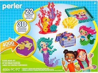 3D Ocean and Mermaid Perler Beads Kit, 22 Projects, 4000pc