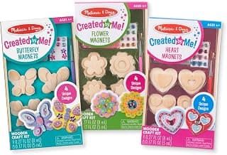 Melissa & Doug Paint & Decorate Your Own Wooden Magnets Craft Kit – Butterflies, Hearts, Flowers | Arts & Crafts Kits For Kids DIY Headband Kit