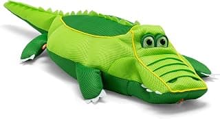 Big Joe Pool Petz Large Alligator No Inflation Needed Animal Floating Pool Toy, Alligator Shape Mesh, Quick Draining Fabric, 4.5 feet
