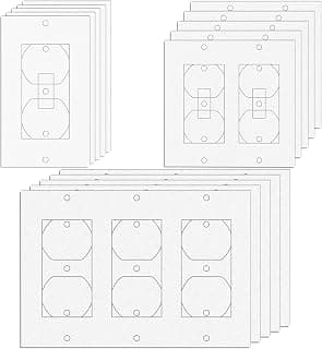 craftshou 40 Pcs Outlet Insulation Gasket Wall Plate Foam Gasket Pads Replacement Wall Insulation Gasket Light Switch Socket Foam Insulation Outlet Seal Cover for Home Office Classroom-3 Size