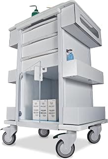 TrippNT 51463 Polyethylene/Aluminum Element 01 All Purpose Healthcare Cart, 24-Inch W X 35-Inch H X 19-Inch D