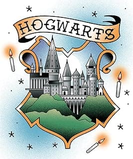 Dotologie 5D Diamond Painting Kit for Adults & Kids, Harry Potter Art Hogwarts in Crest, 10" x 12"