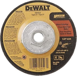 DEWALT Grinding Wheel, General Purpose for Metal, 4-1/2-Inch x 1/4-Inch x 5/8-Inch (DW4523)