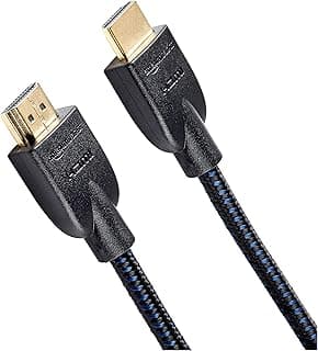 Amazon Basics High-Speed HDMI Cable (18Gbps, 4K/60Hz) - 6 Feet, Nylon-Braided