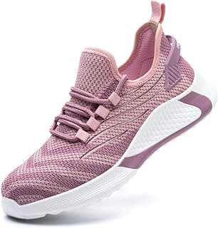 Steel Toe Shoes for Women Lightweight Indestructible Safety Shoes for Women Comfortable Breathable Slip Resistant Womens Puncture Proof Shoes