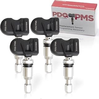 PDQ TPMS 315MHZ Tire Pressure Sensor 4 Pack Metal Stem Pre-Programmed for OE Part # 42607-0E020 | 42607-02050 | 42607-06030 | 42607-48010 | 42607-53020