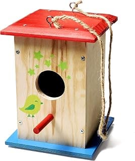 Stanley Jr DIY Bird House Kit for Kids and Adults - Easy Assembly Paint-A-Birdhouse Kit - Wooden Birdhouse Kit - Paint & Brushes Included