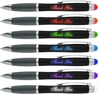 Thank You Gift Pen for Your Boss Coworker Wife Husband Dad Mom Doctor, 3 in1 Stylus+ Ballpoint Pen+LED Light Up Light-Compatible with Phones & Touch Screen Devices, Multicolor 7 Pack