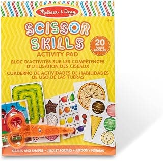 Melissa & Doug Scissor Skills Activity Book With Pair of Child-Safe Scissors (20 Pages)