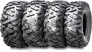 Set 4 WANDA ATV/UTV Tires 25x8-12 Front & 25x10-12 Rear /6PR Bighorn Style 10375/10376
