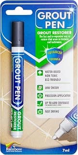 Grout Pen Dark Grey Tile Paint Marker: Waterproof Grout Colorant and Sealer Pen - Dark Grey, Narrow 5mm Tip