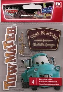 Disney Cars Dimensional Stickers-Tow Mater