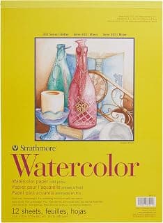 Pro-Art Strathmore 11-Inch by 15-Inch Watercolor Cold Press Paper Pad, 12-Sheet