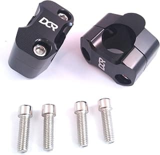 Black DCR 7/8" To 1 1/8" Universal Handle Bar Adapter Riser Fat Bar Conversion for Honda