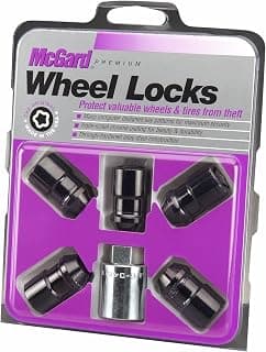 McGard 24548 Chrome/Black, 1/2-Inch-20 Thread Size) Cone Seat Wheel Lock, Set of 5)