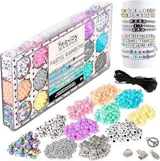 Fashion Angels - Alphabet Bead Case-Pastel/Metallic, Pastel Bead Case (12516)