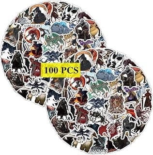 Kilmila Souls Stickers Series Set (50Pcs Large Size) Merchandise Vinyl Sticker for Laptop Water Bottle Graffiti （Multi RPG Game Themes Seki and Blood Stickers in 1）