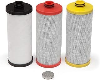 Aquasana Replacement Filter Cartridges for 3-Stage Under Sink Water Filtration System - Filters 99% Of Chlorine - 3 Count - AQ-5300R