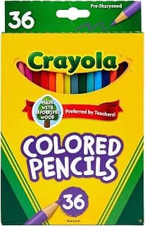 Crayola Colored Long Pre-sharpened Pencils (Great For Adult Coloring) - 36 Ea